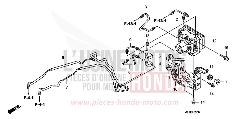ABS-MODULATOR von CB1300 Super Bold'or ABS PEARL FADELESS WHITE (NH341KF) von 2007